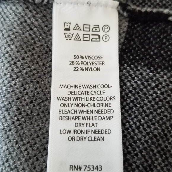 Max Stidio Buffalo Plaid Sweater Jacket Medium NWT - Picture 6 of 6